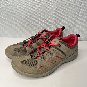 Ecco Shoes Grey/Pink Walking Shoes Size 38 Or US 7